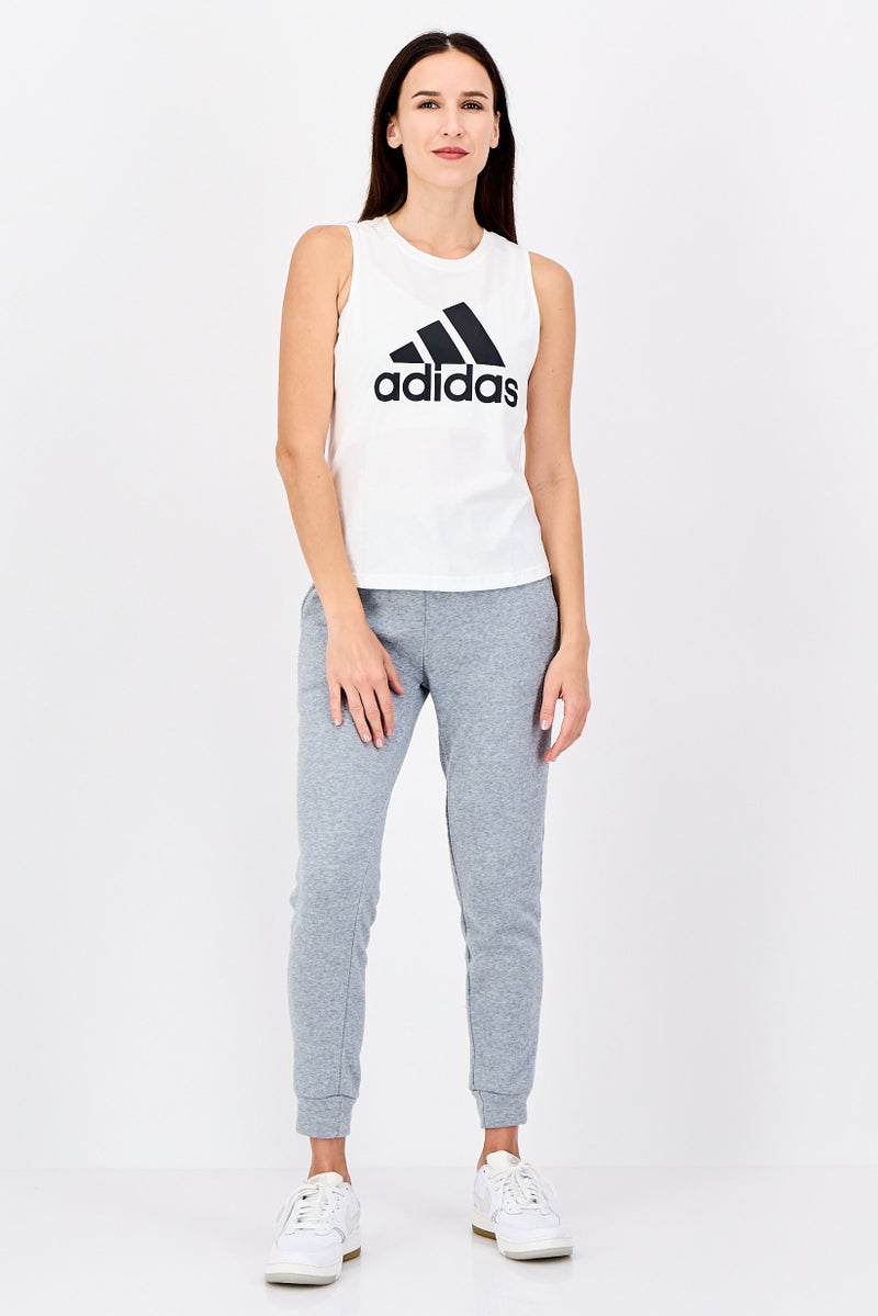 Adidas Women Sportswear Fit Sleeveless Training Tank Top, White - Image 4